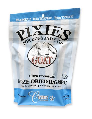 Carnivora Pixies Chèvre Nourriture crue lyophilisée pour chiens et chats