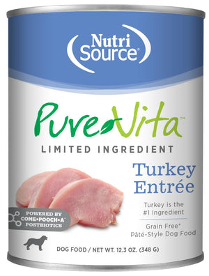 PureVita Limited Ingredient Turkey Entree Wet Dog Food Can
