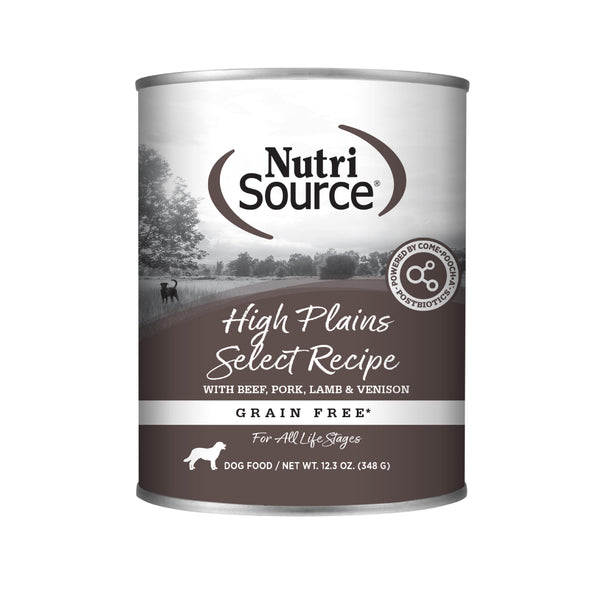 NutriSource Recette High Plains Select Sans céréales Pâtée pour chiens en boîte