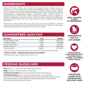 NutriSource Seafood Select Recipe Grain-Free Wet Dog Food Can