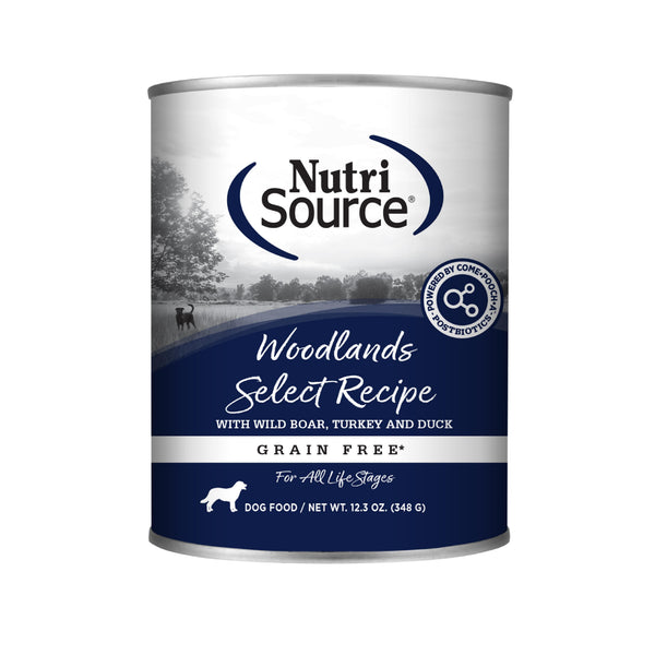 NutriSource Recette Woodlands Select Sans céréales Pâtée pour chiens en boîte