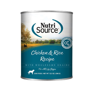 NutriSource Chicken & Rice Recipe Wet Dog Food Can
