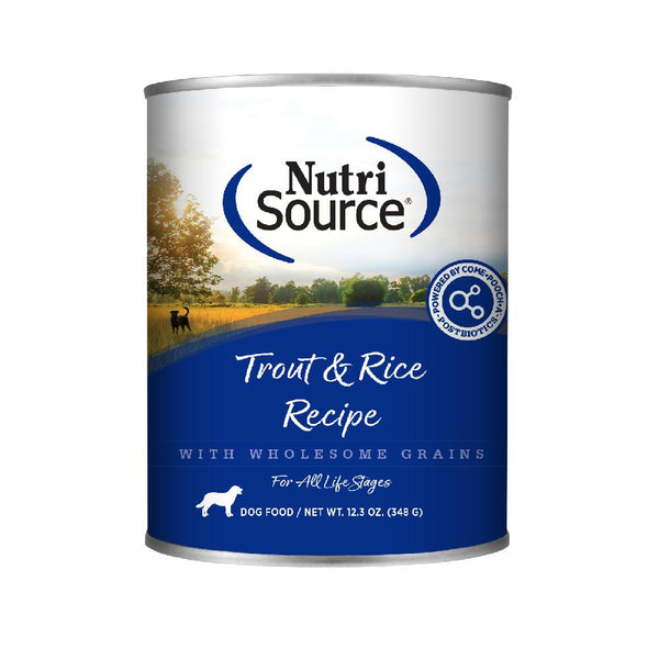 NutriSource Recette Truite & Riz Nourriture humide pour chiens en boîte