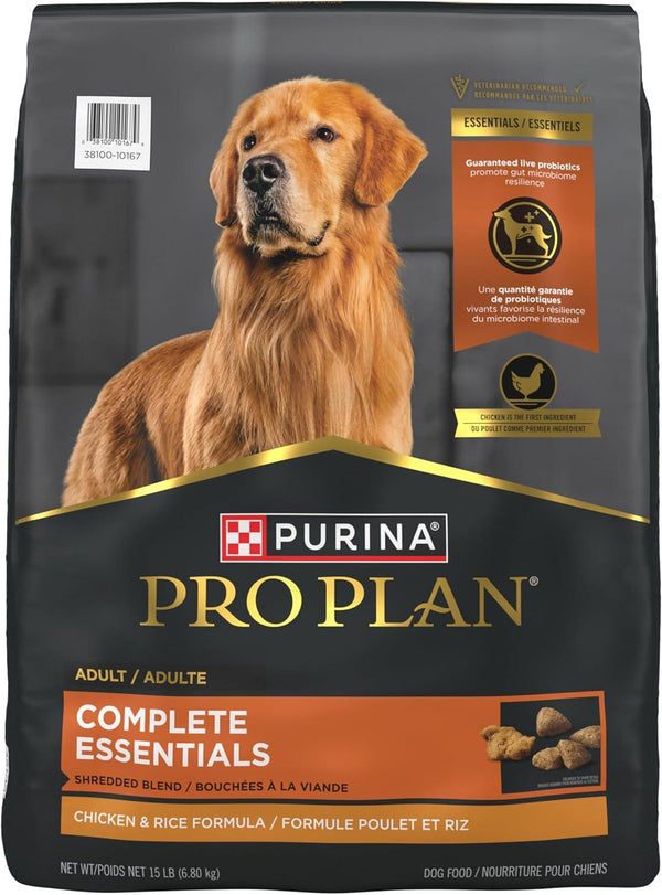 Purina Pro Plan Complete Essentials Mélange déchiqueté Poulet & Riz Croquettes pour chiens
