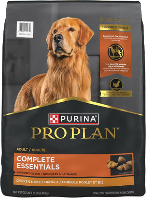 Purina Pro Plan Complete Essentials Mélange déchiqueté Poulet & Riz Croquettes pour chiens