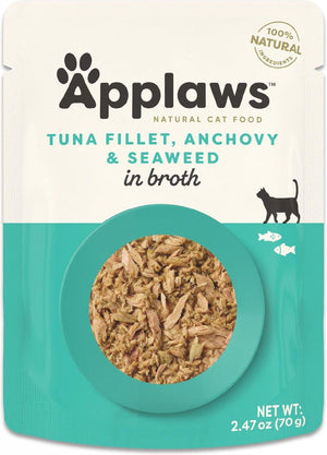 Applaws Tuna Fillet, Anchovy & Seaweed in Broth Wet Cat Food Pouch