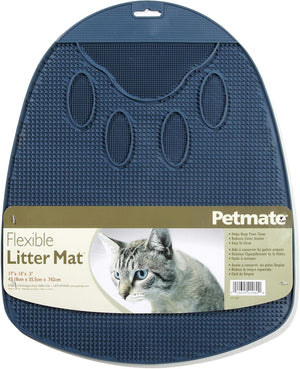 Petmate Tapis flexible pour litière de chat, couleurs assorties