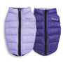 fabdog Pack N' Go Reversible Puffer Dog Coat, Lilac/Grape