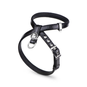MyFamily Saint Tropez X-Harness in Synthetic Fiber for Dogs, Black