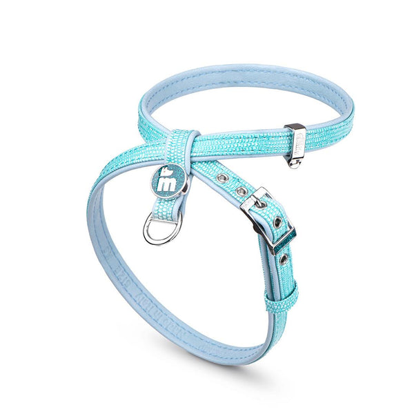 MyFamily Saint Tropez X-Harness in Synthetic Fiber for Dogs, Turquoise