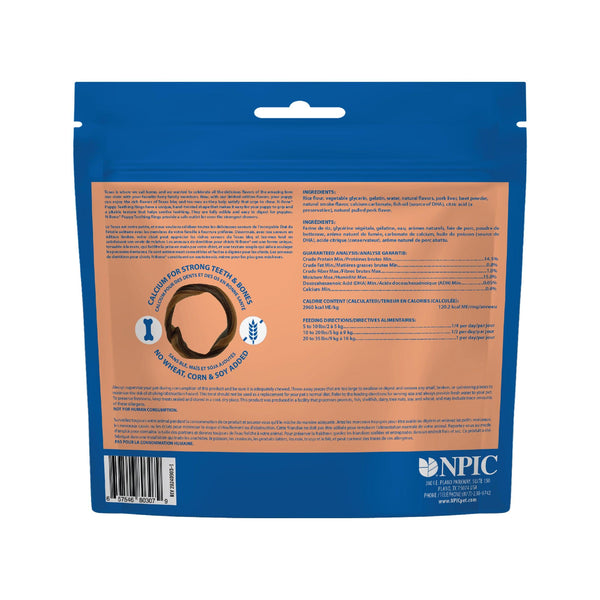 N-Bone Anneaux de dentition pour chiots Saveur Texas Pulled Pork Friandises pour chiens