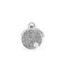 MyFamily Shine Glitter Circle Pet ID Tag, Silver