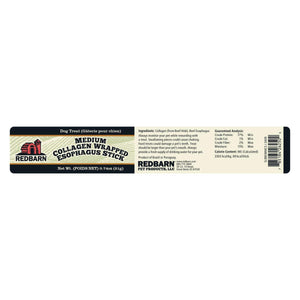 Redbarn Collagen Wrapped Esophagus Stick Dog Treats, Medium