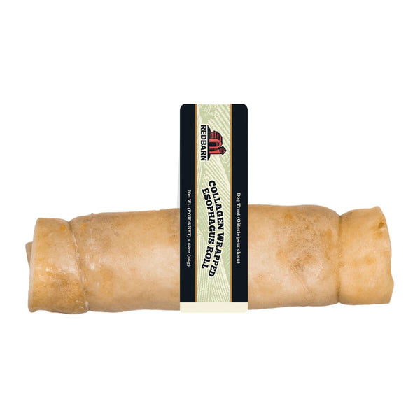 Redbarn Collagen Wrapped Esophagus Roll Dog Treats, Medium