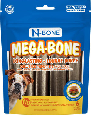 N-Bone Mega-Bone Friandises cheeseburger pour chiens