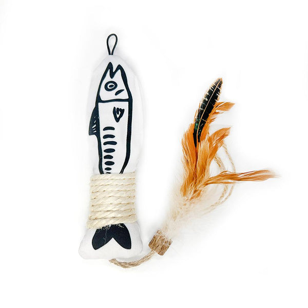 Go Cat Cat Lures Jouet à herbe à chat avec fixation Barracuda, Assortiment.