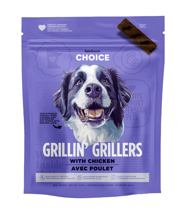 NutriSource Choice Grillin' Grillers Friandises au poulet pour chiens