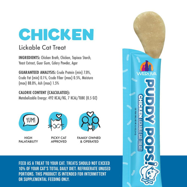Weruva Cat Puddy Pops Chicken Lickable Cat Treats