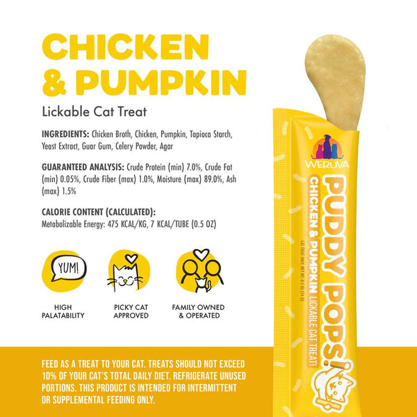 Weruva Cat Puddy Pops Chicken & Pumpkin Lickable Cat Treats