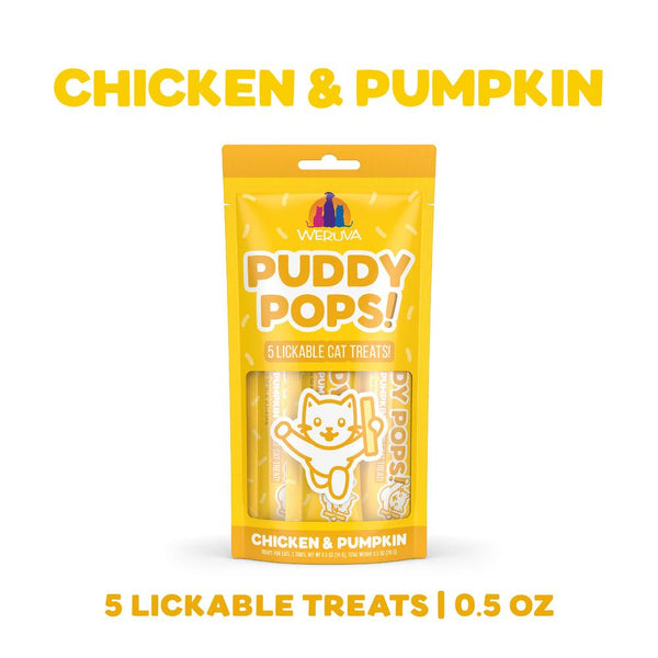 Weruva Cat Puddy Pops Chicken & Pumpkin Lickable Cat Treats