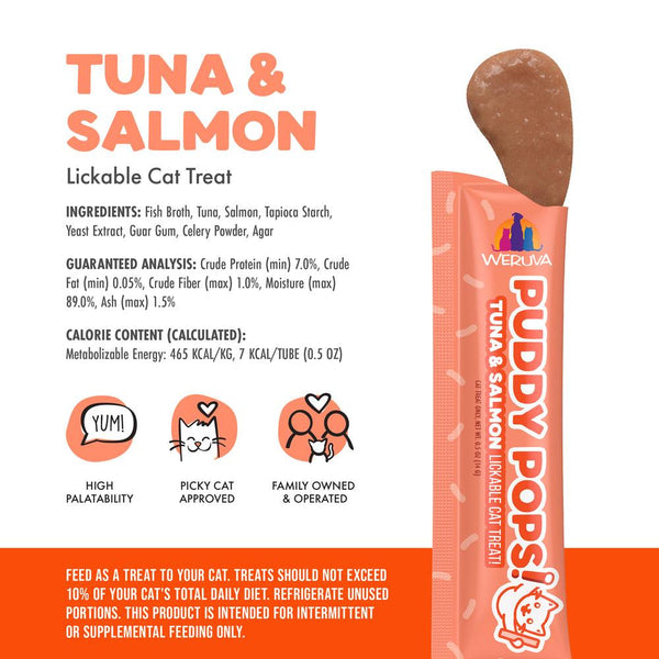 Weruva Cat Puddy Pops Tuna & Salmon Lickable Cat Treats