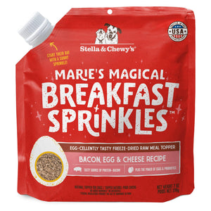 Stella & Chewy's Marie's Magical Breakfast Sprinkles bacon, œuf et fromage, topping lyophilisé pour chiens