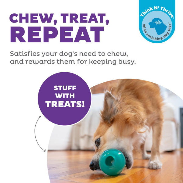 Outward Hound Double-Tuff Jouet interactif distributeur de friandises résistant pour chiens, bleu