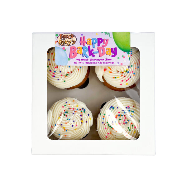 Bosco & Roxy's Friandises pour chiens cupcake vanille 3D saupoudré, Moyen
