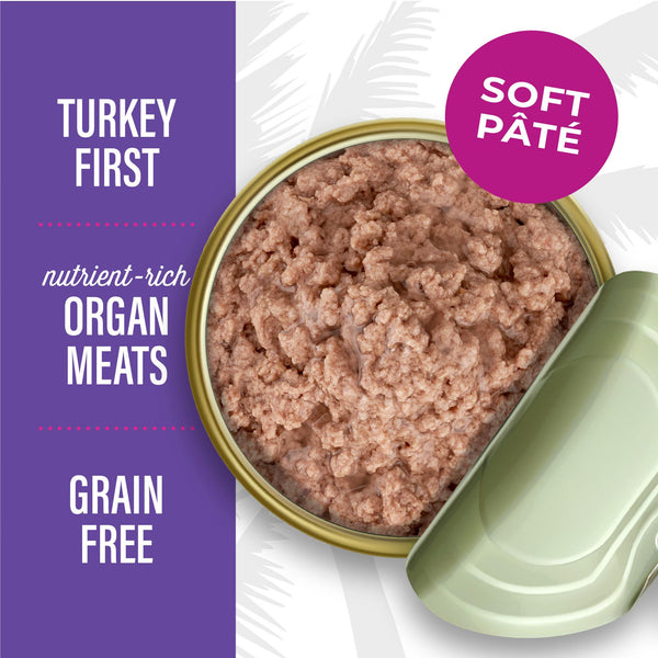 Tiki Cat After Dark Soft Pate Turkey & Turkey Liver Wet Cat Food Can