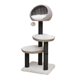 PetPals Tundra 3-Level Cat Tree, Ivory