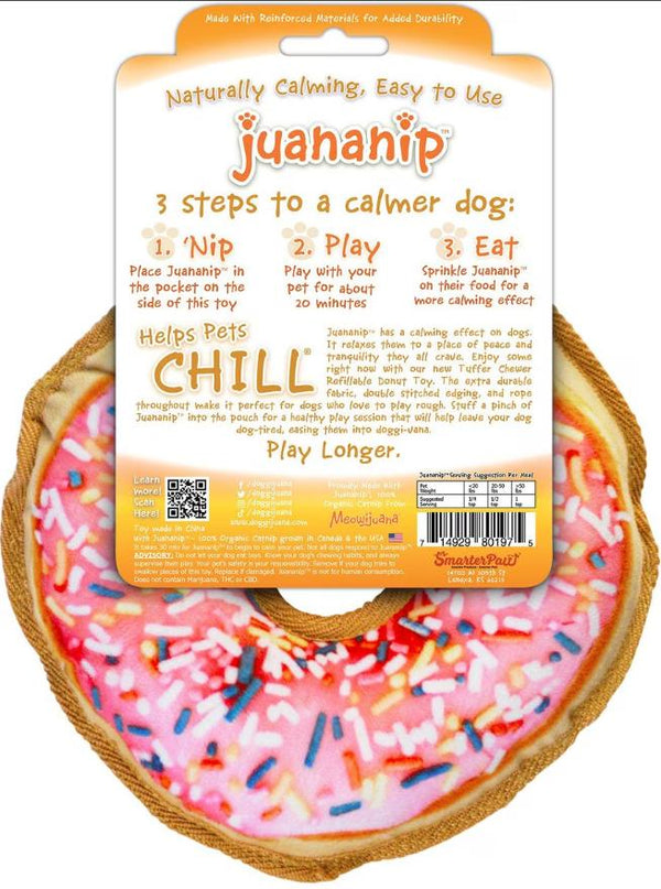 Doggijuana Tuffer Chewer Jouet pour chien Juananip à remplir Donut