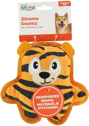Outward Hound Xtreme Seamz Tiger Dog Toy, Orange