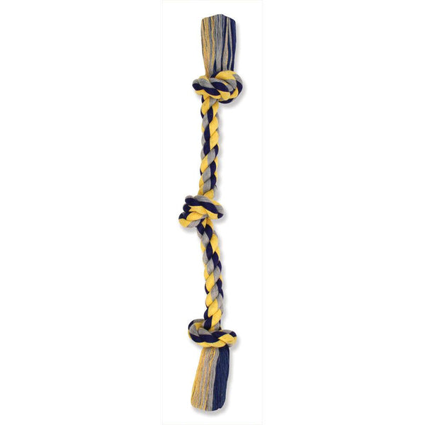 Mammoth Flossy Chews 3 Knot Rope Dog Toy, Color Varies