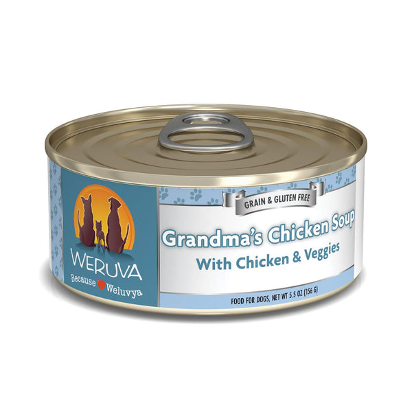 Weruva Classic Dog Grandma's Chicken Soup with Chicken & Veggies Wet Dog Food Can