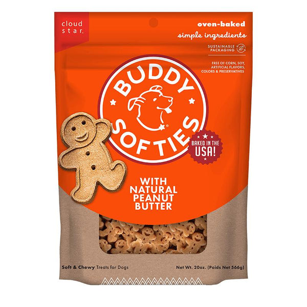 Buddy Biscuits Friandises douces et moelleuses saveur beurre de cacahuète pour chiens