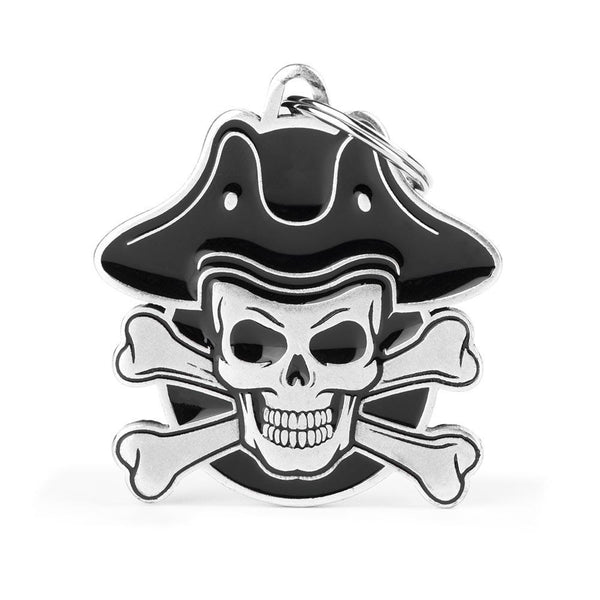 MyFamily Bronx Pirate Skull Head Pet ID Tag