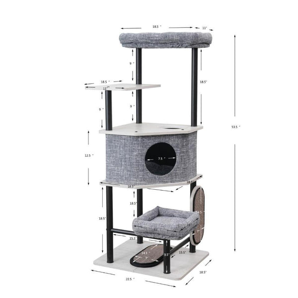 PetPals Grayson arbre à chat 5 niveaux