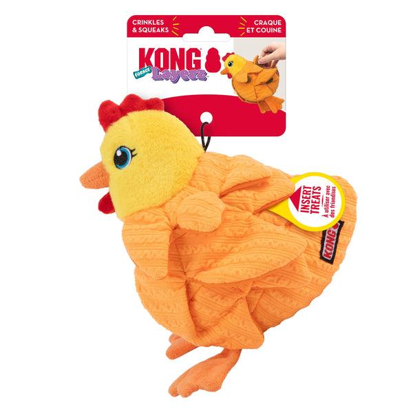 KONG Jouet pour chien Layerz Forage Poule