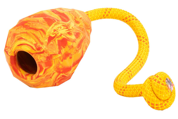 Ruffwear Huck-a-Cone Rubber Tug Dog Toy, Salamander Orange