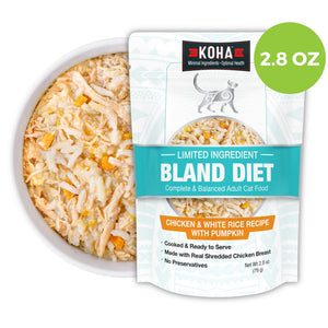 KOHA Limited Ingredient Bland Diet Chicken & White Rice Wet Cat Food Pouch