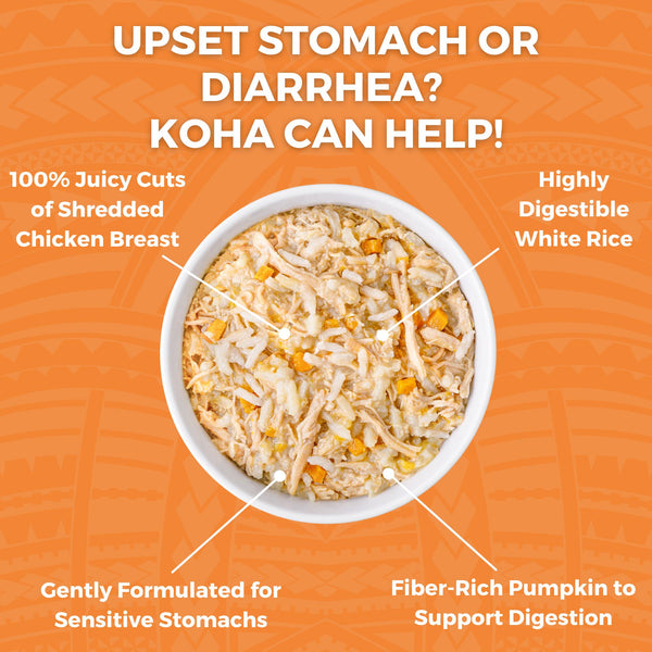 KOHA Limited Ingredient Bland Diet Chicken & White Rice Wet Cat Food Pouch