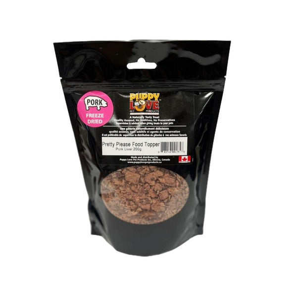 Puppy Love Pretty Please Pork Freeze-Dried Dog Food Topper