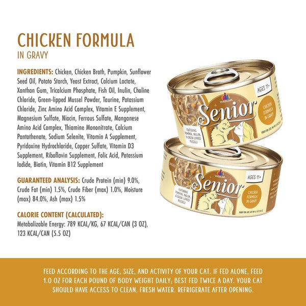 Weruva Cat Senior Chicken in Gravy Wet Cat Food Can