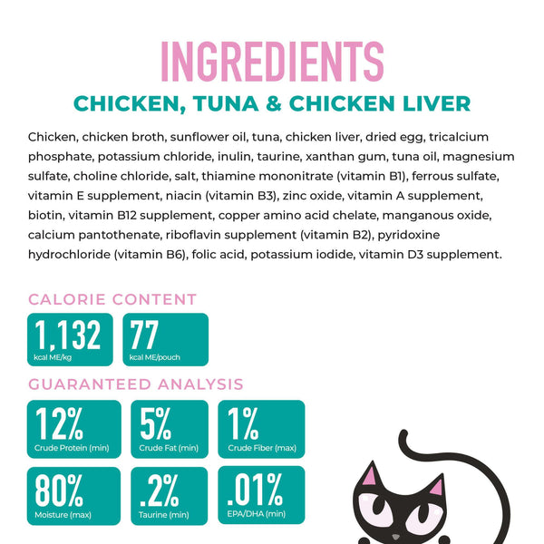 Tiki Cat Baby Mousse Chicken, Tuna & Chicken Liver in Broth Wet Cat Food Pouch