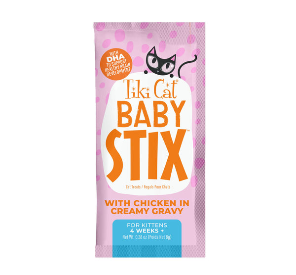 Tiki Cat Baby Stix Chicken in Creamy Gravy Cat Treats
