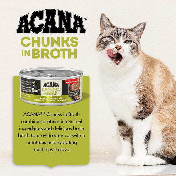 ACANA Chunks in Broth Lamb & Kidney Recipe Wet Cat Food Can (CA)