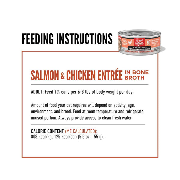 ORIJEN Chunks & Shreds Salmon & Chicken Entree Wet Cat Food Can (CA)