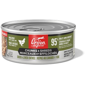 ORIJEN Chunks & Shreds Duck & Liver Entree Wet Cat Food Can (CA)