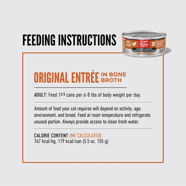 ORIJEN Chunks & Shreds Original Entree Wet Cat Food Can (CA)