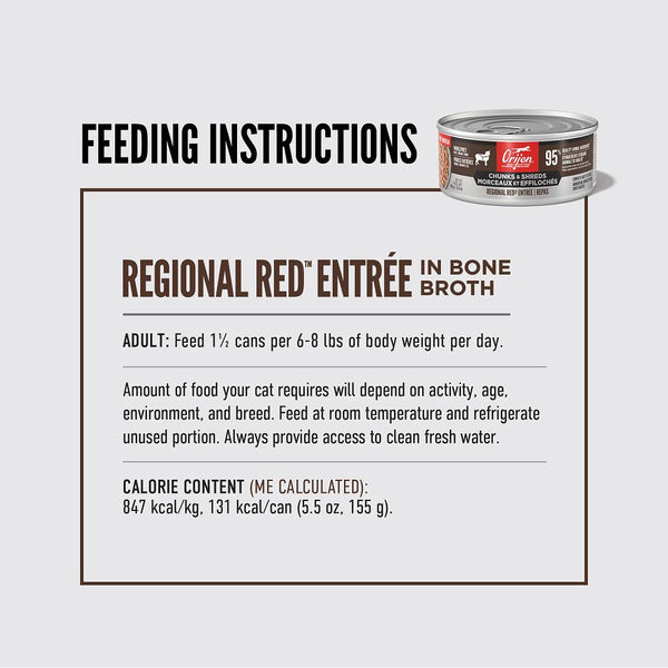 ORIJEN Chunks & Shreds Regional Red Entree Wet Cat Food Can (CA)